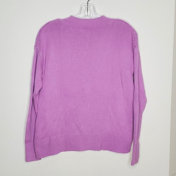 Banana Republic Factory Round Neck Purple Pullover Knit Sweater - Picture 4 of 7